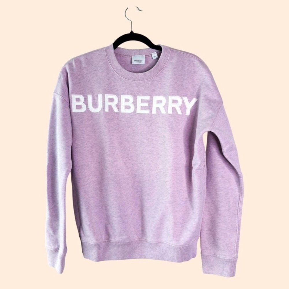 Burberry women small Lilac Logo Crewneck Sweatshirt or 14y kids